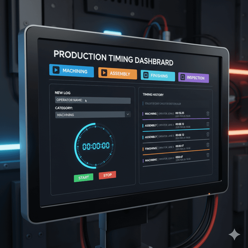 Zanvexis Cronômetro de Produção