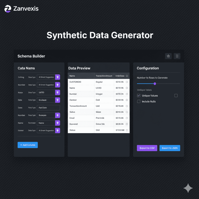 Gerador de Dados Simulados Zanvexis