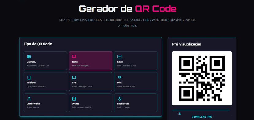 Gerador de QR Code Inteligente