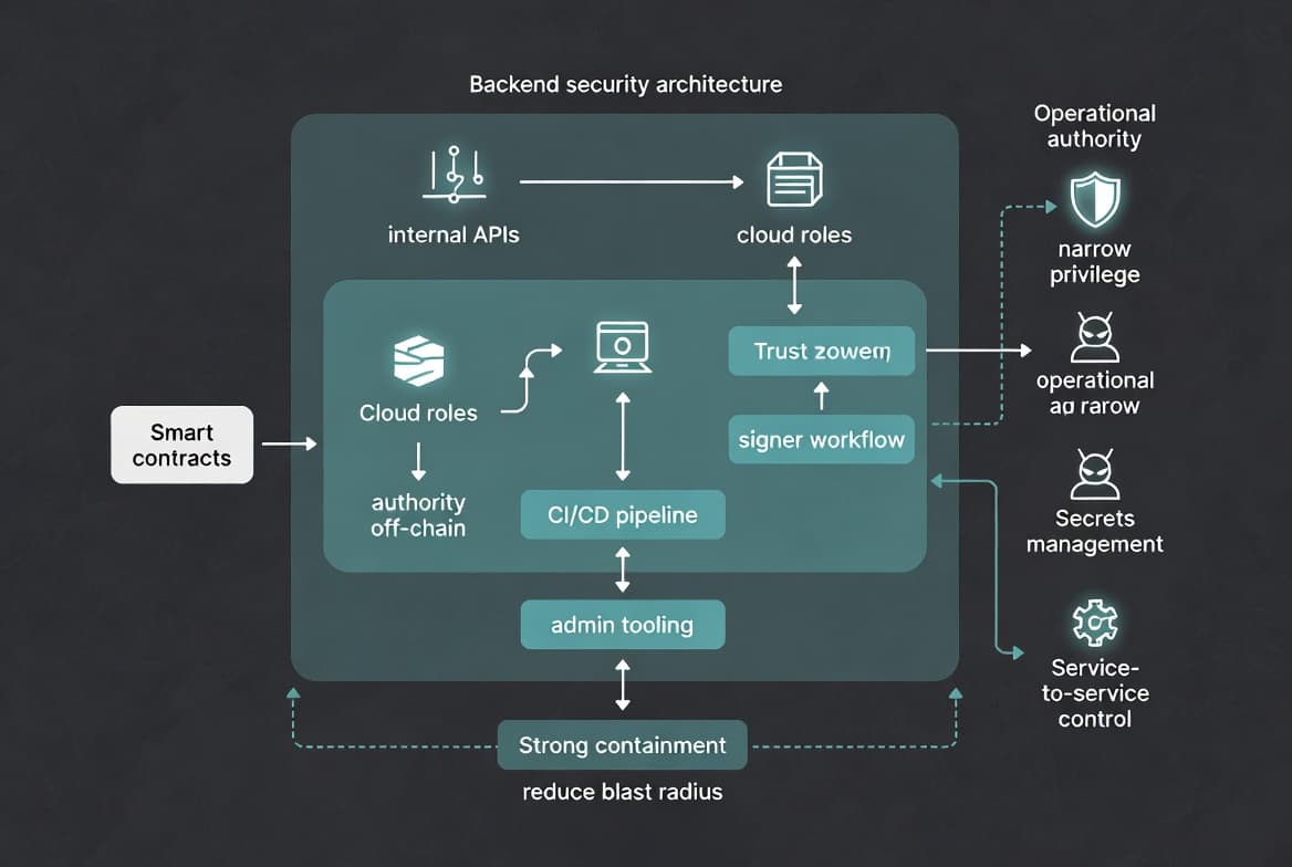 Cover image for Crypto backend security fails when teams defend the contract but trust the platform
