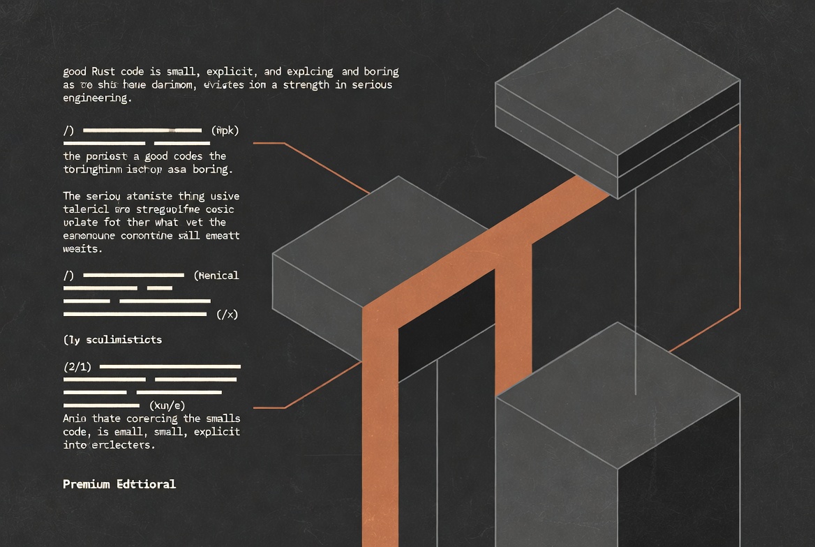 Cover image for Why good Rust code is often small, explicit, and boring